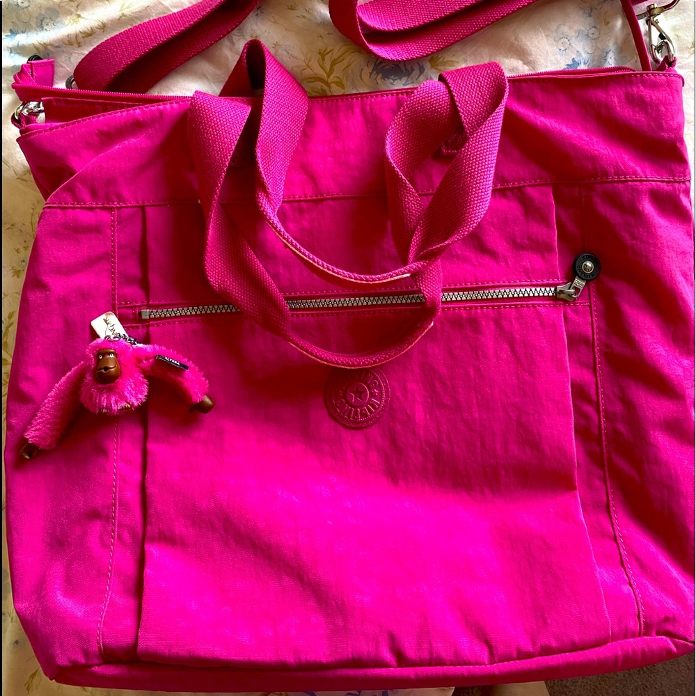 EUC Kipling Laptop Messenger Bag!Gorgeous Magenta!